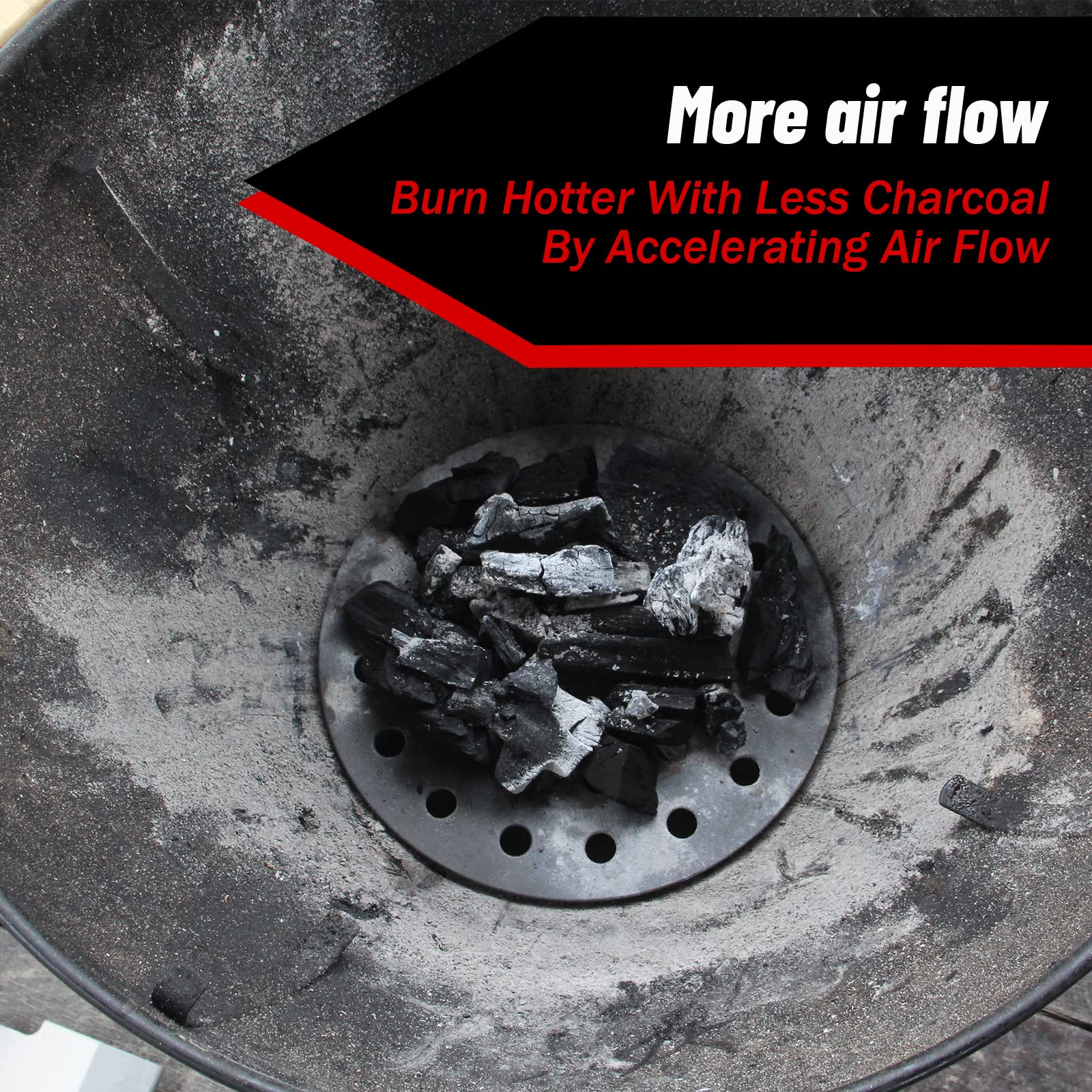 Dracarys easy-clean design keeps coals and ash contained between cooks