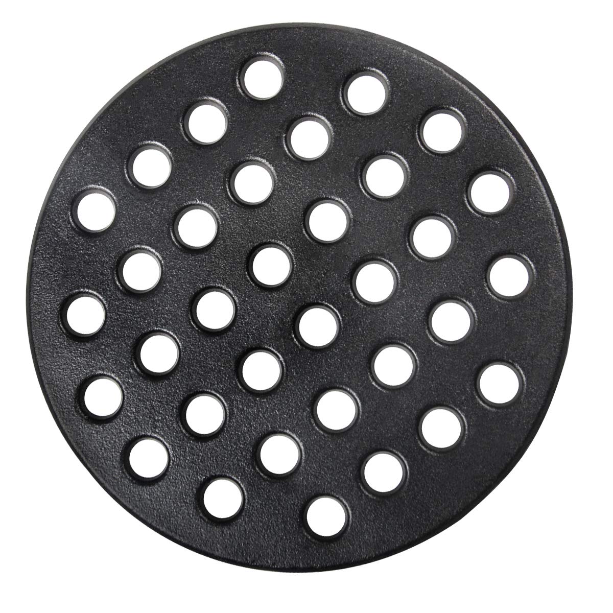 Dracarys round cast-iron fire grate 9-inch increases airflow for hotter grilling.