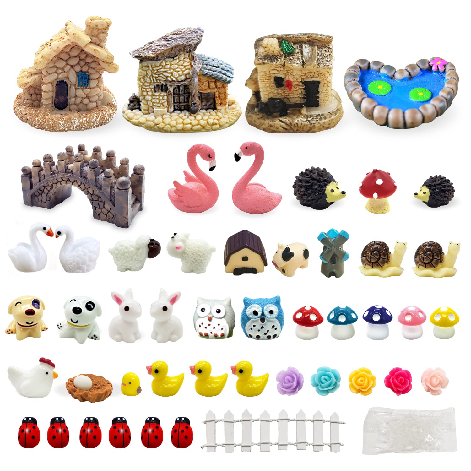 Dracarys 50-piece fairy garden accessories for creative outdoor and indoor displays.