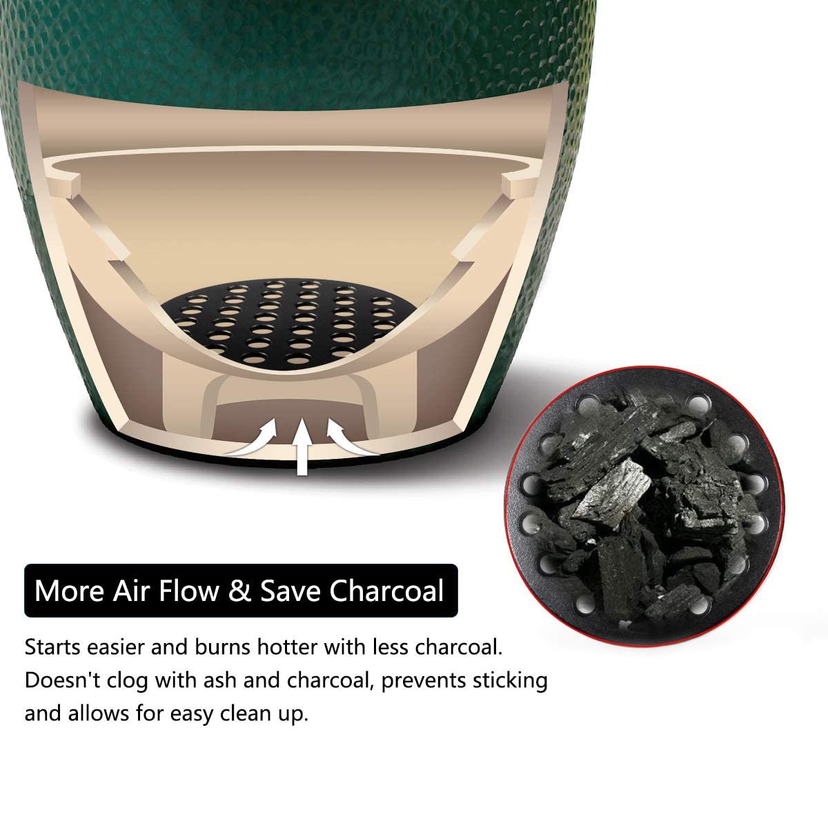 Dracarys bevel-edge fire grate design ensures precise fit and smooth placement.
