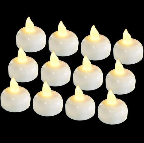 DragonflyDreams 12-pack floating tealights provide warm water lighting for pools and bars