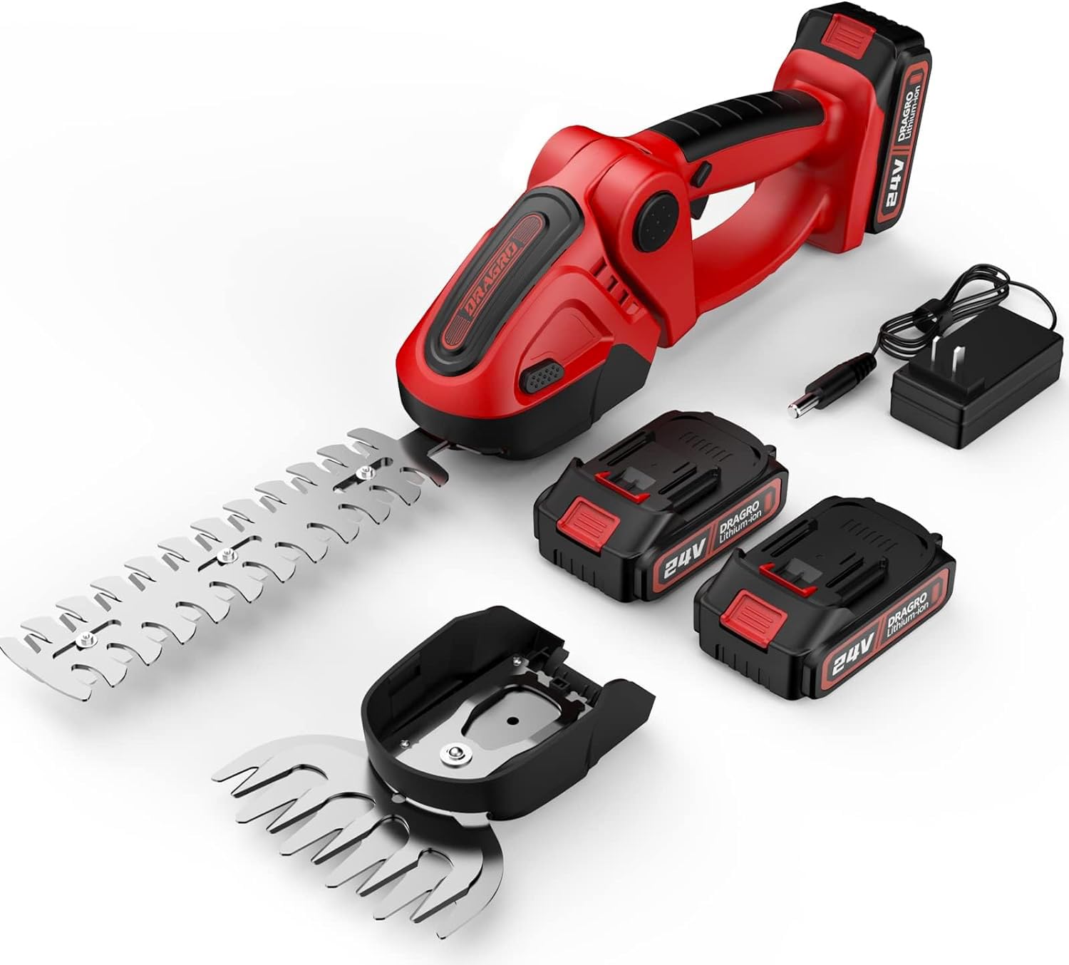 Dragro 24V grass shears in action for precise lawn edging and clean grass cuts.