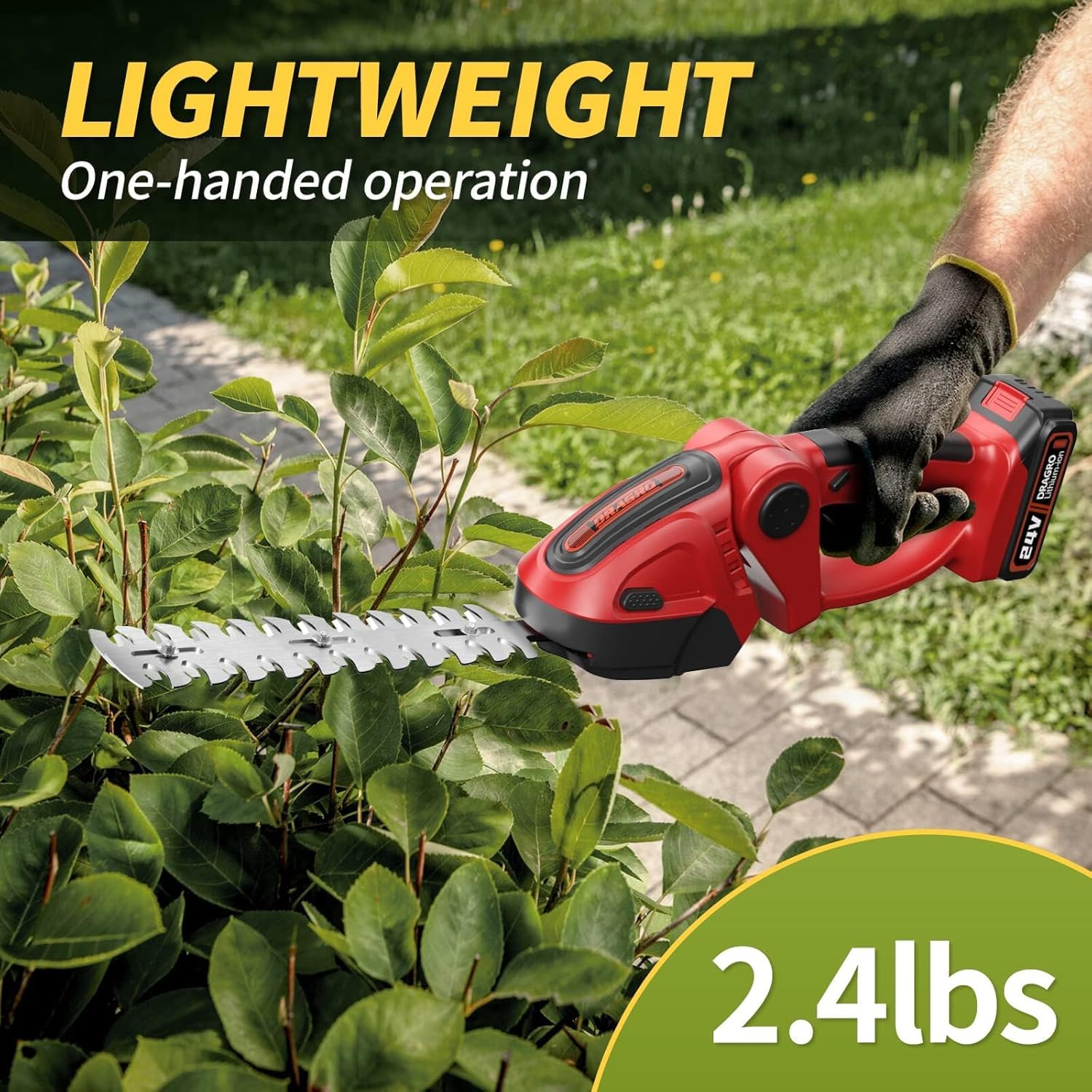 Dragro dual-blades deliver efficient hedge shaping and grass edging with a single tool.