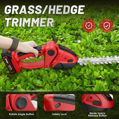 Dragro ergonomic lightweight cordless tool for easy handling during garden tasks.
