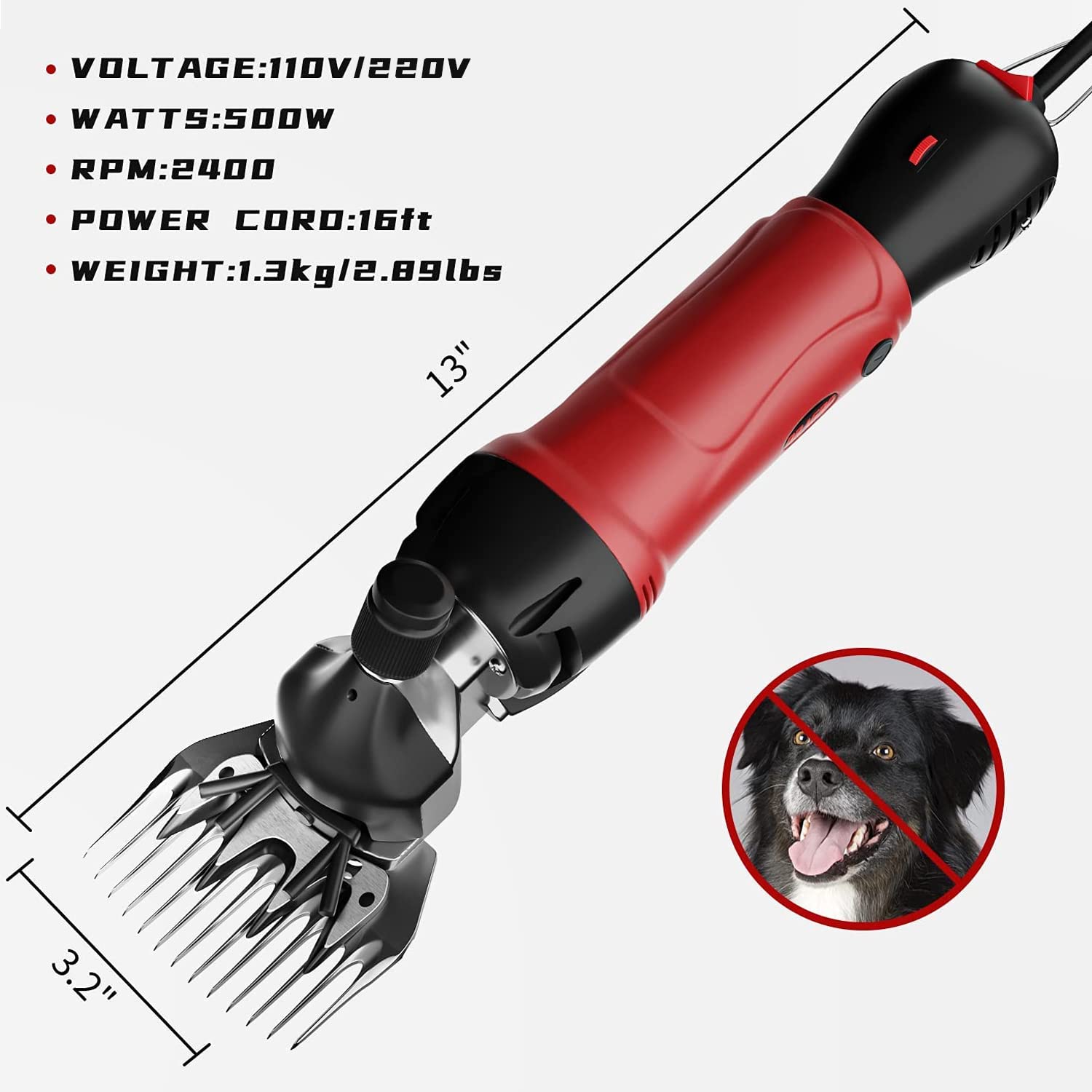 Professional livestock grooming kit supports safe trimming on sheep, goats, and alpacas.