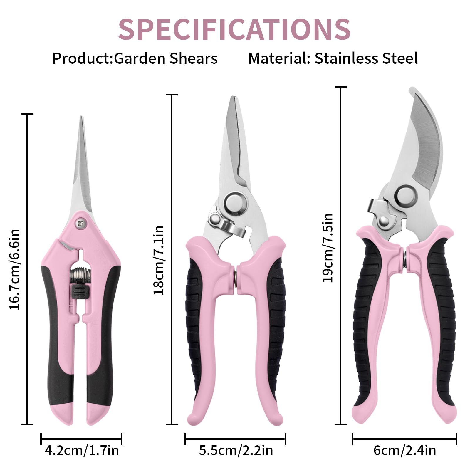 Drametic+ garden shears showing safety lock for secure blade storage.
