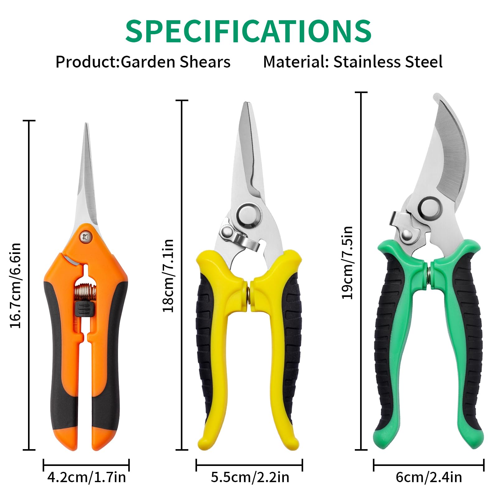 Drametic+ pruning shears safety lock prevents blades exposure when not in use.