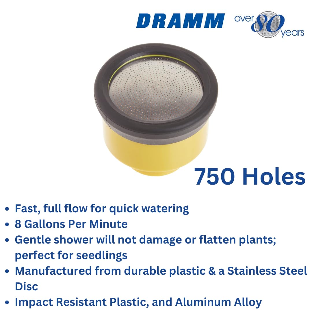 Dramm 750PL cycolac-plastic construction offers durability for outdoor use.
