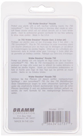 Dramm 750PL lifetime-guarantee communicates long-term value.