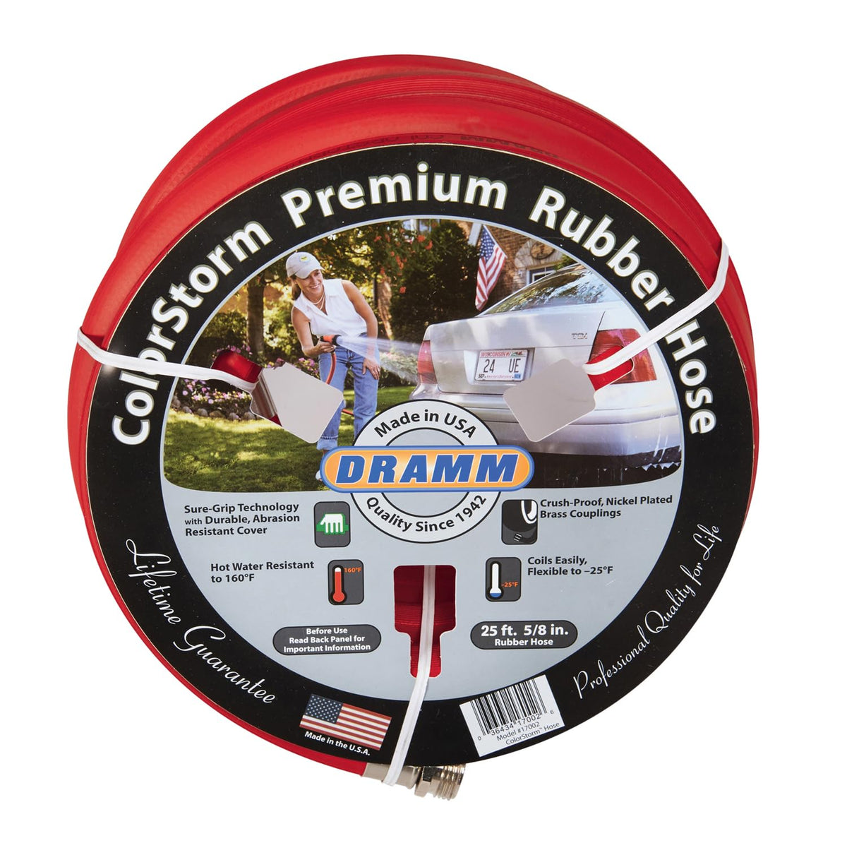 Dramm ColorStorm red 50 ft hose for reliable outdoor watering