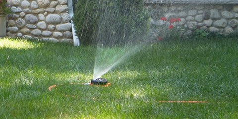 ColorStorm turret sprinkler shows nine patterns for varied lawn care.