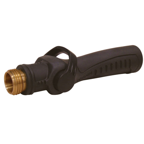 Dramm One Touch durable valve in black body for precise irrigation control.