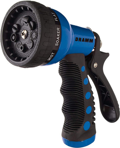 Dramm Revolver close-up highlighting ergonomic grip for comfortable one-handed control.