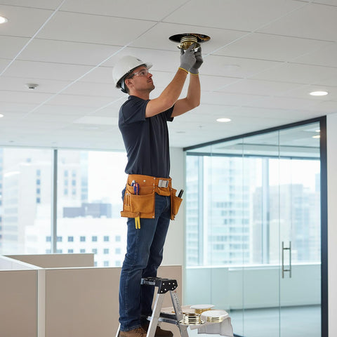 Dranvosk sprinkler covers escutcheon panel protects ceiling aesthetics and safety