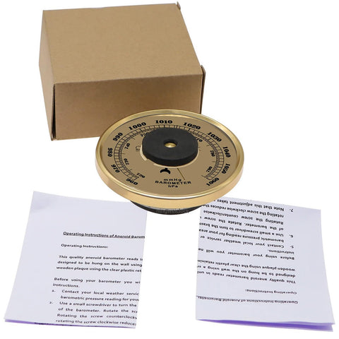 Dranvosk gold barometer packaging shows gift-ready presentation.