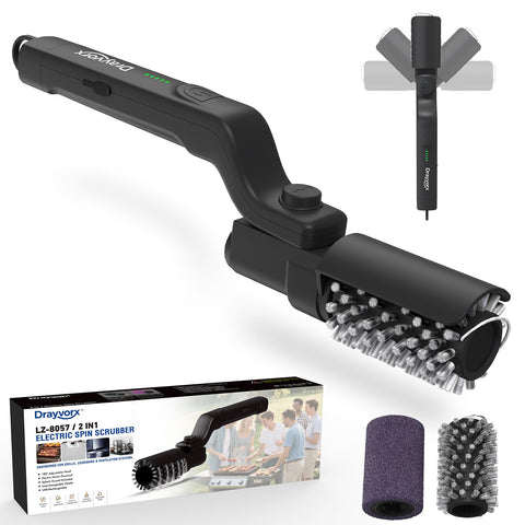 Drayvorx Electric Grill Brush with 20kg torque powers through tough grime.