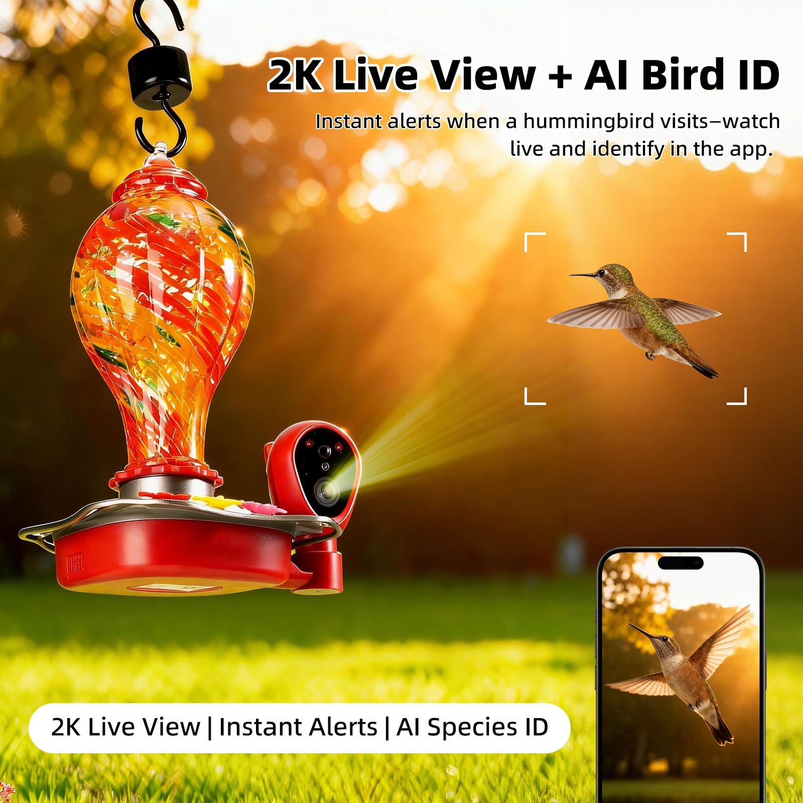 Solar powered feeder provides continuous outdoor power during sunny days