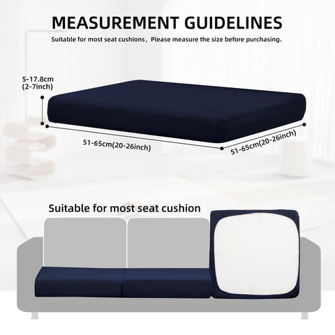 DREAHOTEXTIL navy cushion cover, stretch-fit protects cushions from sun and spills.