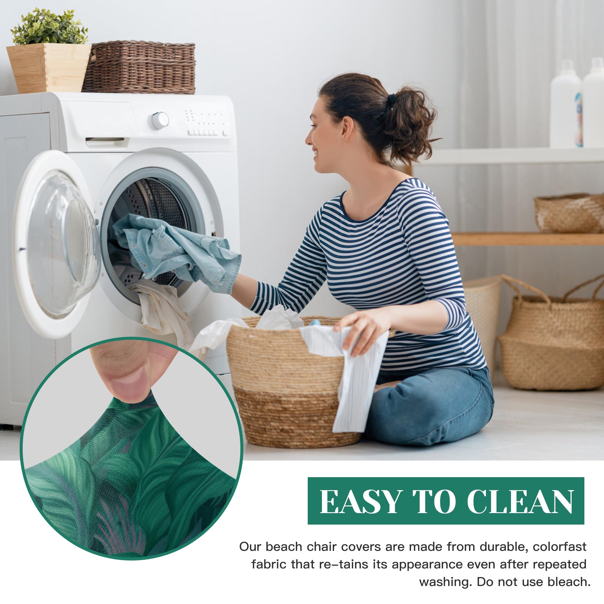 DREAHOTEXTIL green leaf design blends with garden décor while shielding from dirt.