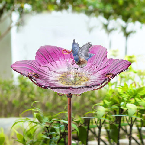 Dream Garden four-pronged metal stake ensures stable placement in outdoor spaces.