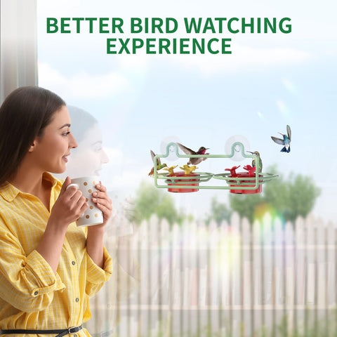 Six feeding ports across the Dreamdrawer feeder reach multiple hummingbirds.