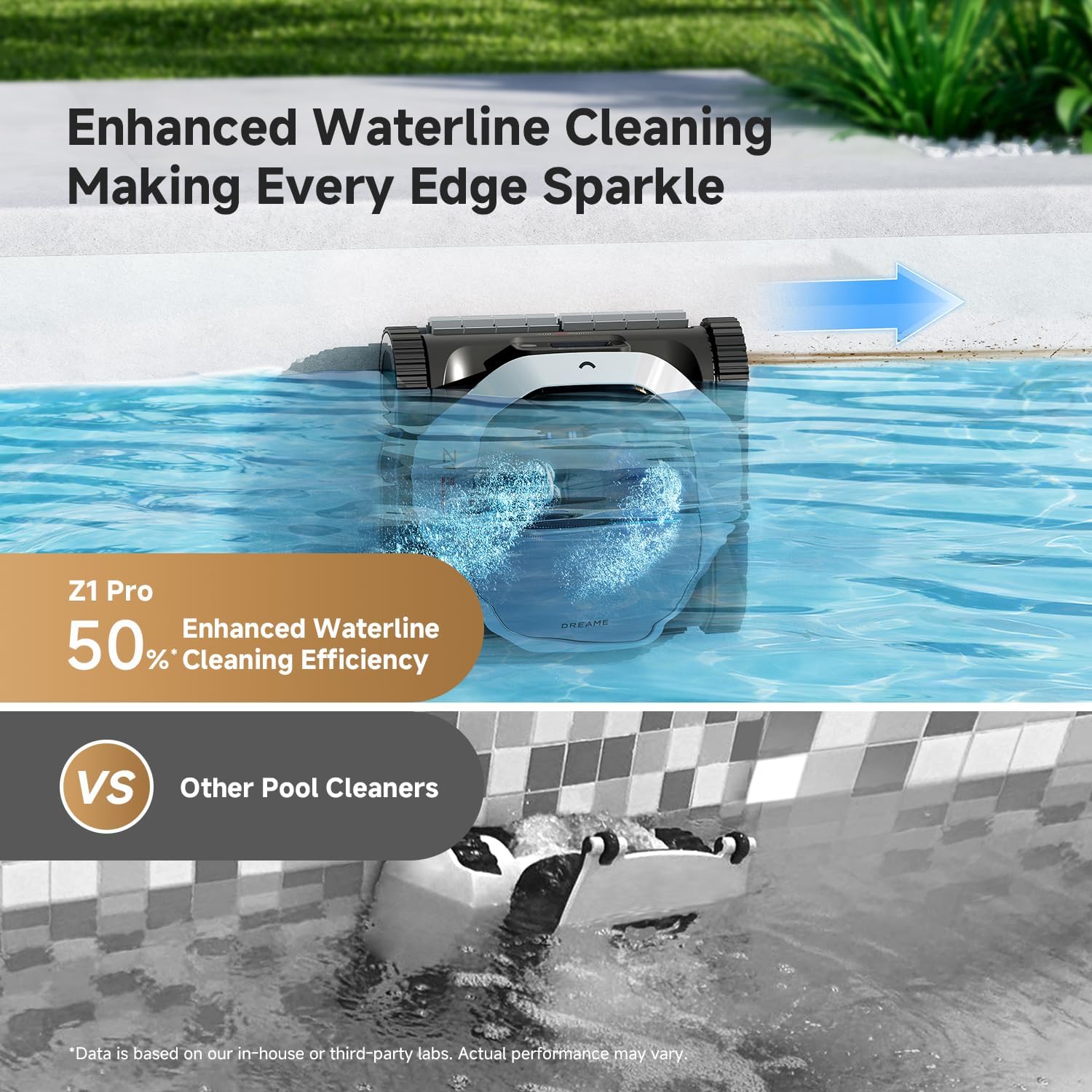 DREAME Z1 Pro wall-cleaning action cleaning vertical surfaces thoroughly