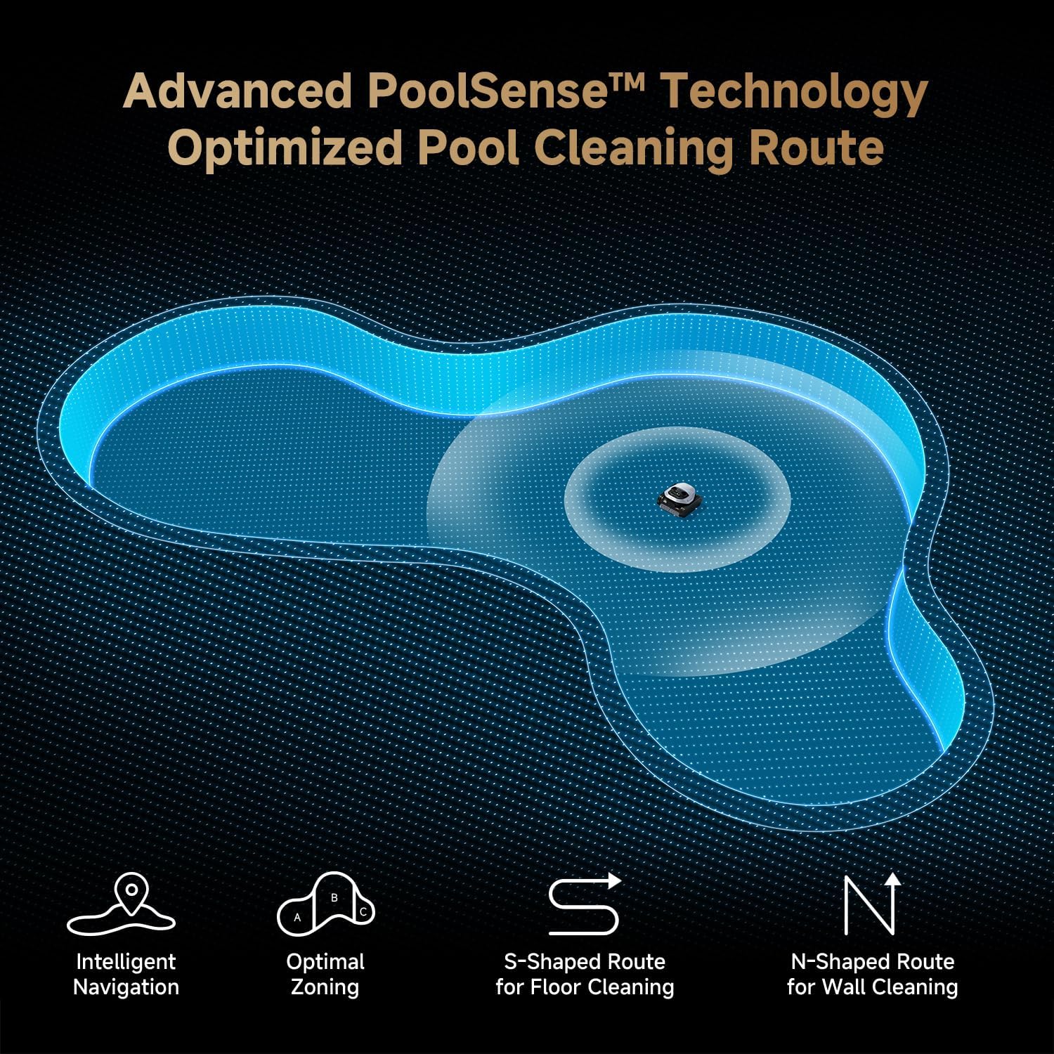 DREAME Z1 Pro waterline cleaning along pool edge