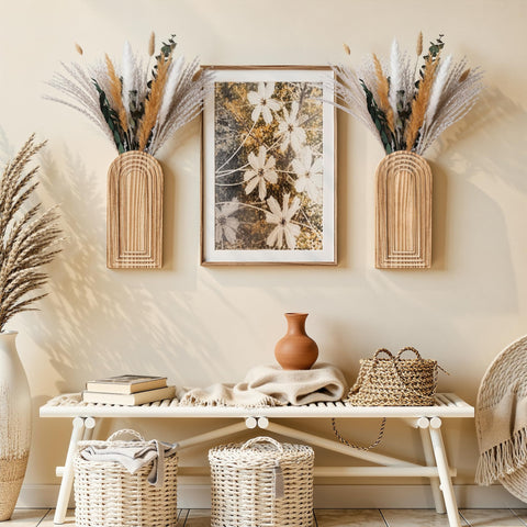 DREAMLOOM dried pampas grass bouquet adds natural texture and cozy ambiance.