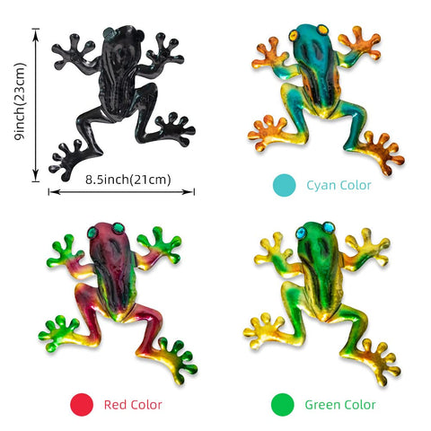 DreamSkip metal frogs closeup 1 shows vibrant gradient finish.