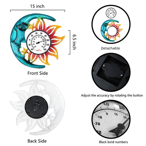 Dreamskip metal dial with shatterproof acrylic for precise temperature readings.