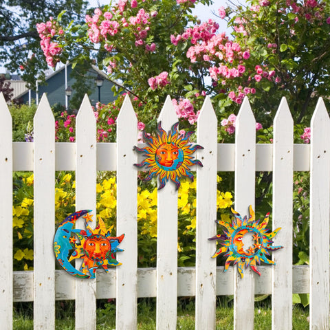 Dreamskip Moon wall art creates a serene touch for interiors and patios.