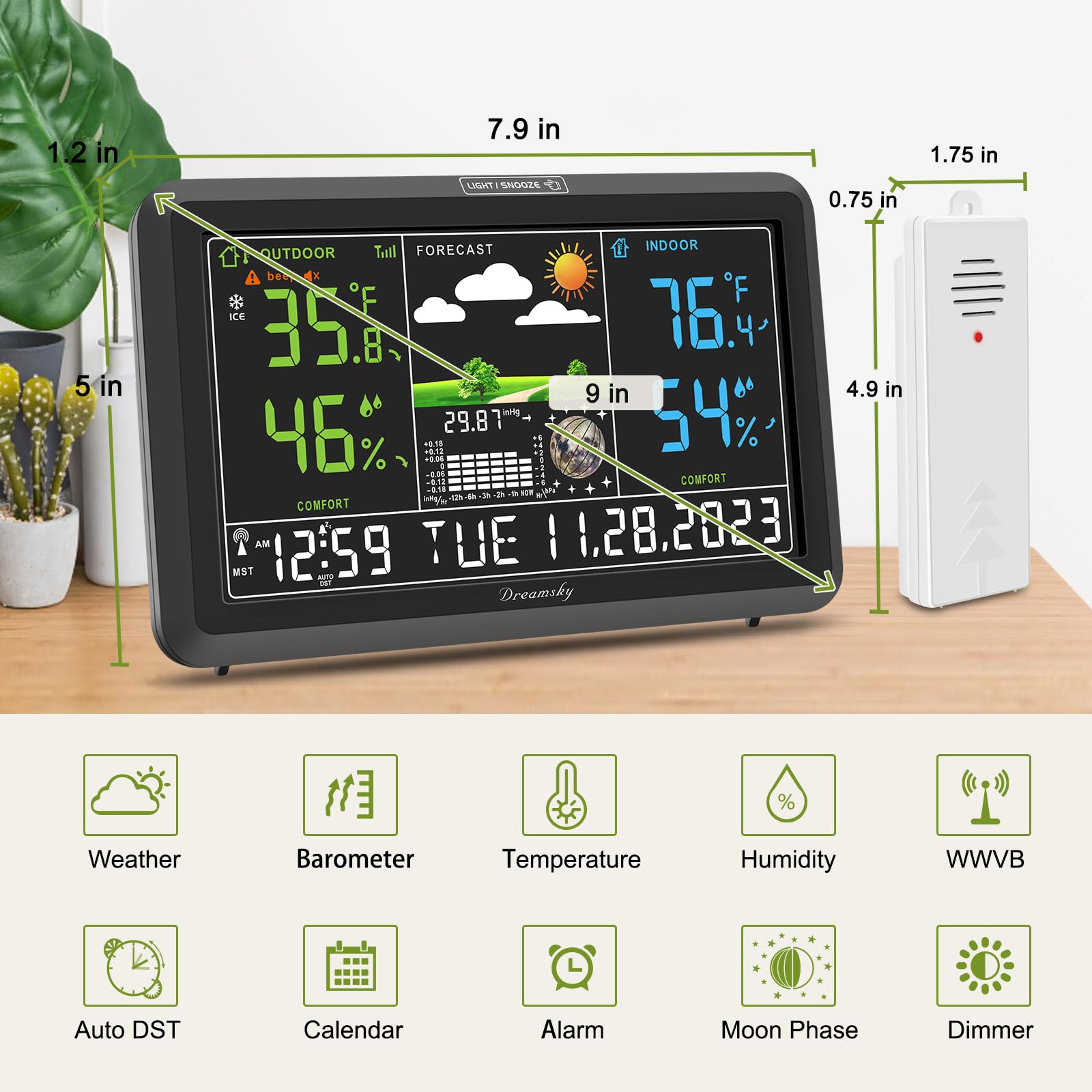 DreamSky high/low temperature alert helps monitor shifts