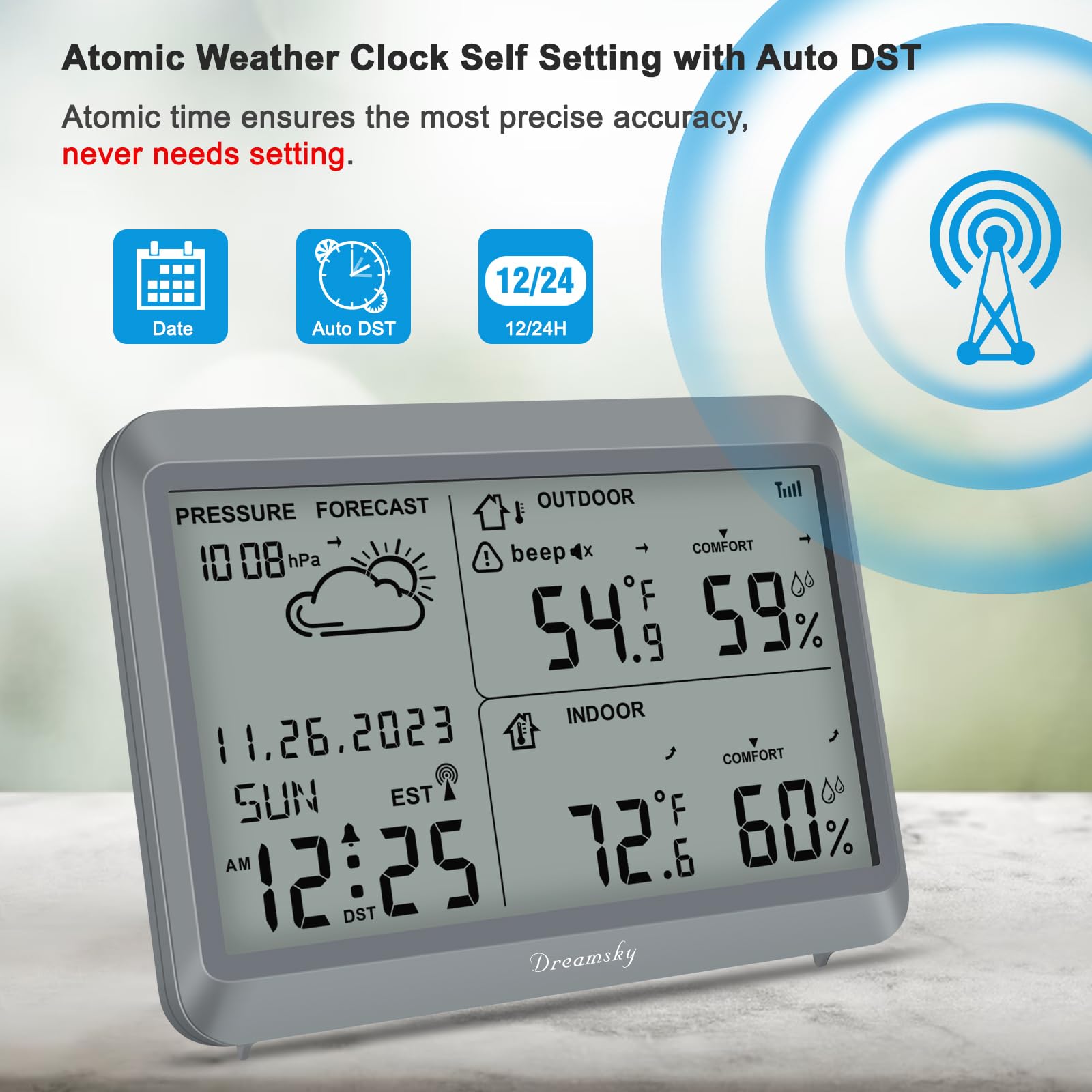DreamSky max/min records tracking daily temperature and humidity shifts