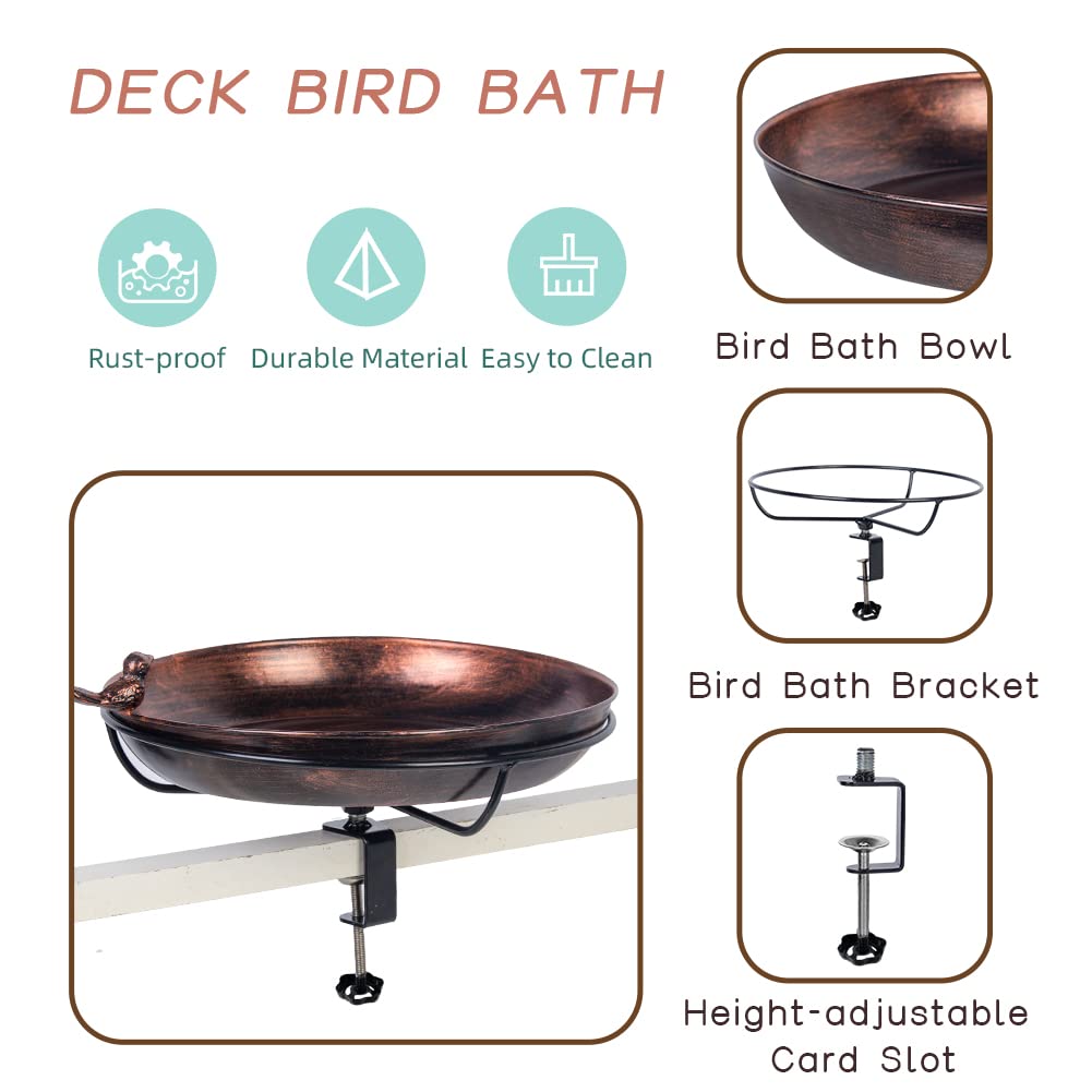 DREAMSOUL 12-inch bowl provides ample space for water or seed for birds