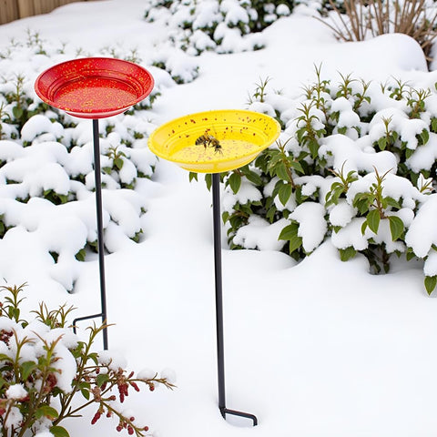 Dreamysoul bee and butterfly feeders with metal construction attract pollinators.