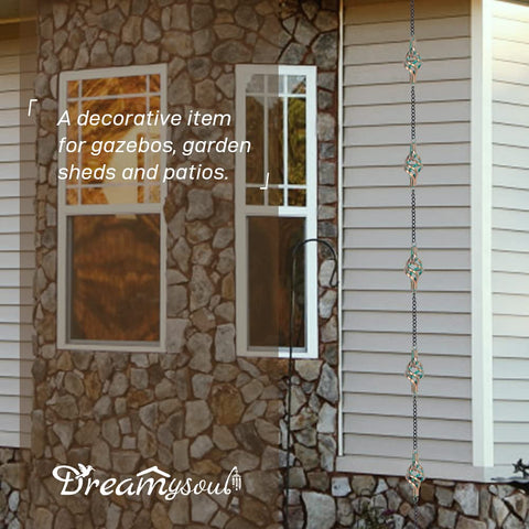 dreamysoul detachable length rain chain offers flexible gazebo or patio decor