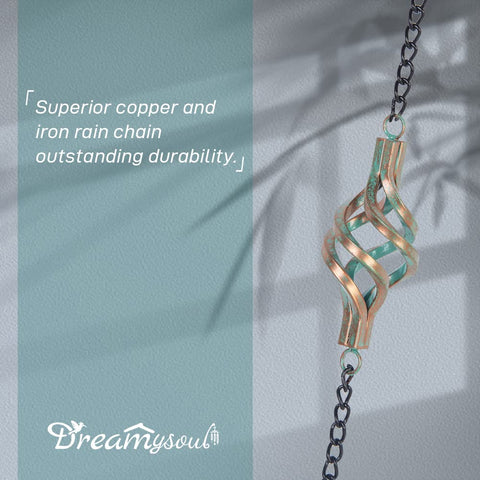 dreamysoul bronze rain chain easy to hang from tree or gutter