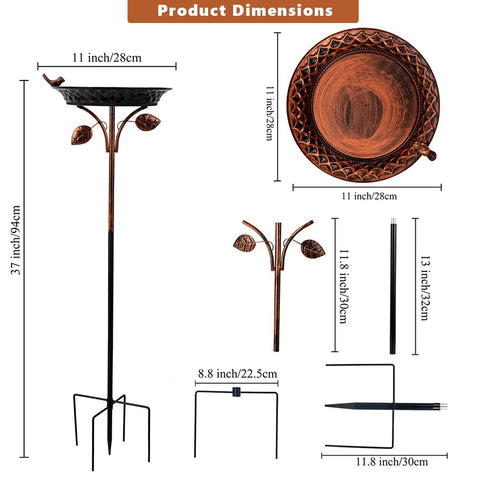 Dreamysoul outdoor bird bath elevates garden, patio, or lawn scenery.