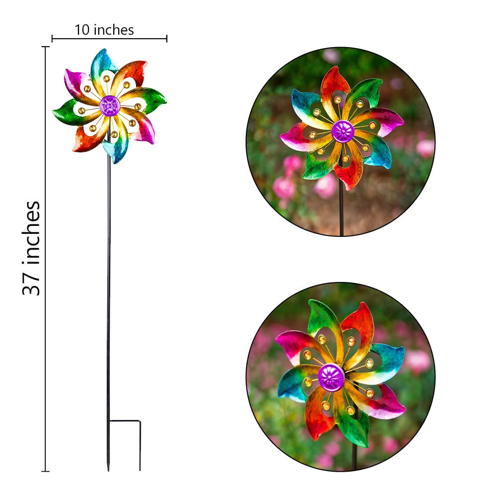 Dreamysoul outdoor metal wind spinner with rust-proof coating for weather resilience