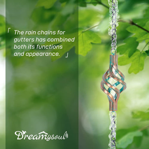 dreamysoul iron rain chain provides durable outdoor decor and steady water flow
