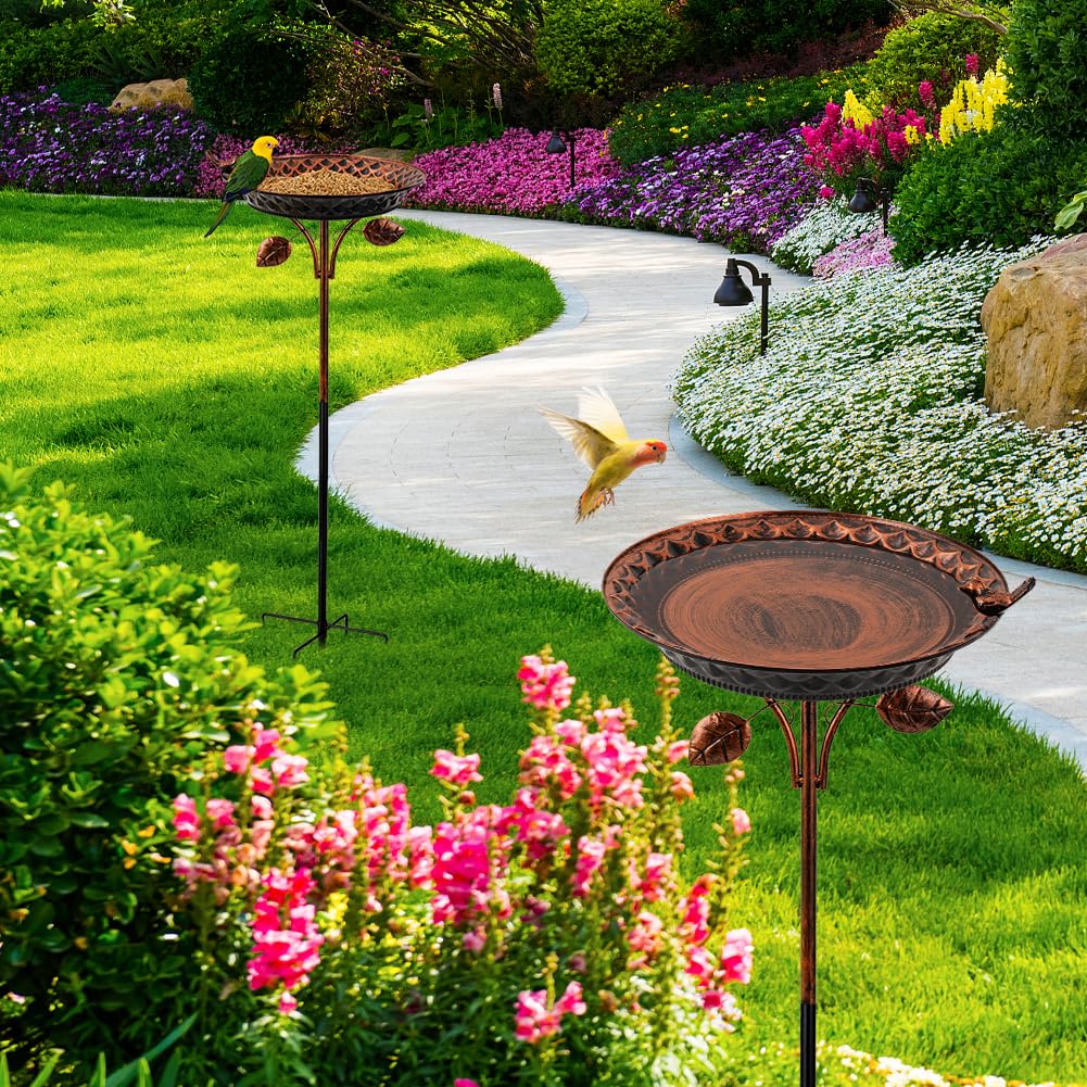 Dreamysoul garden décor doubles as a gentle water feature for birds.
