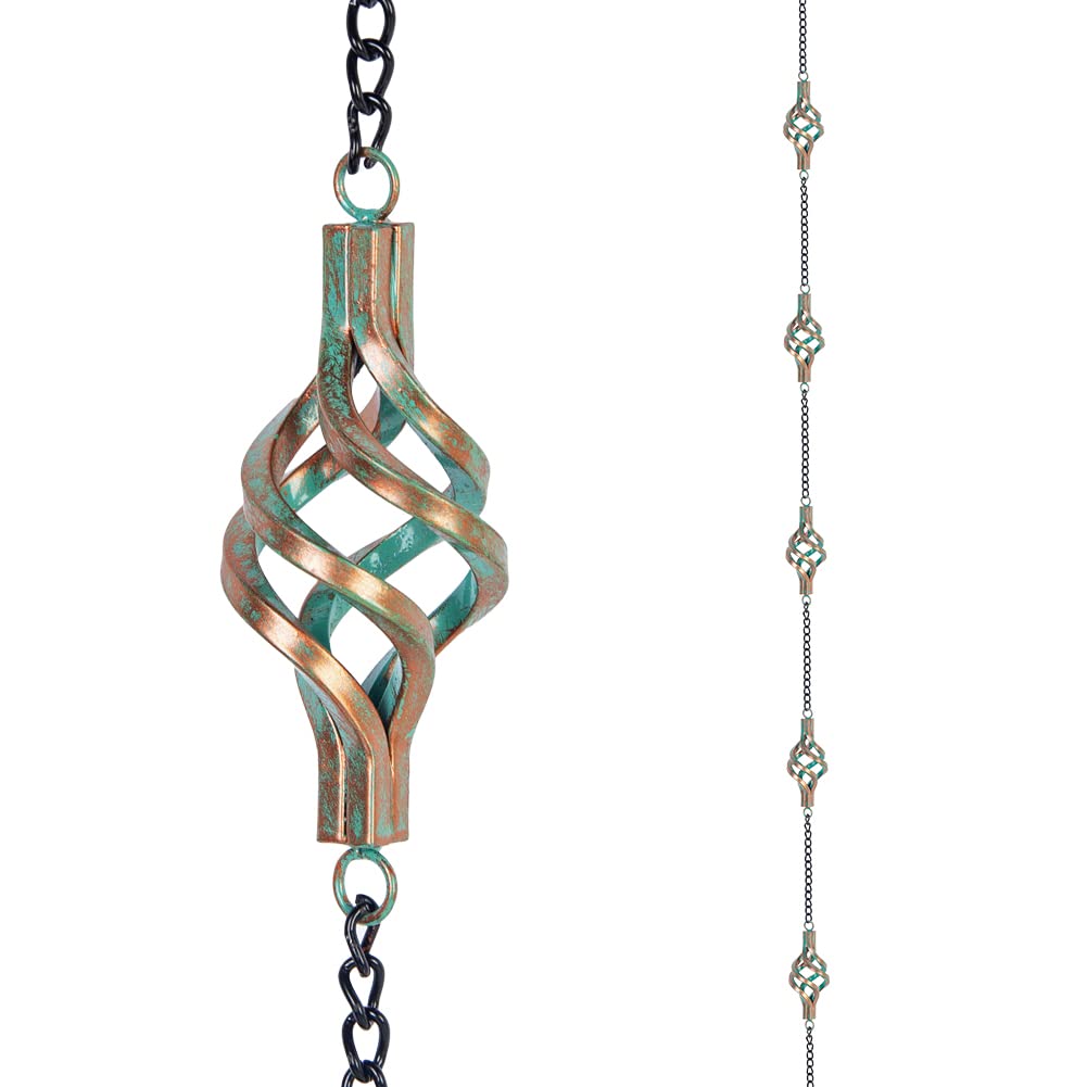 dreamysoul rain chain bird cage bronze design enhances curb appeal and decorative rainfall