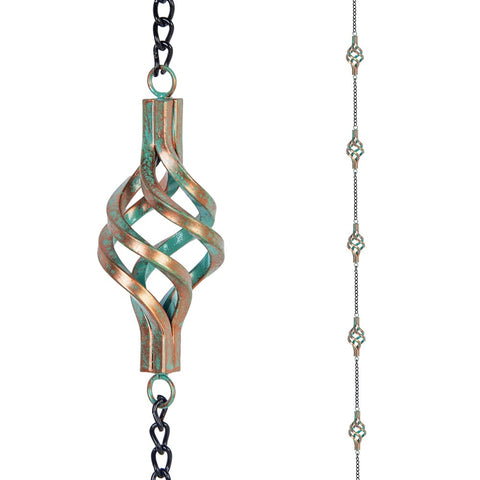 dreamysoul rain chain bird cage bronze design enhances curb appeal and decorative rainfall