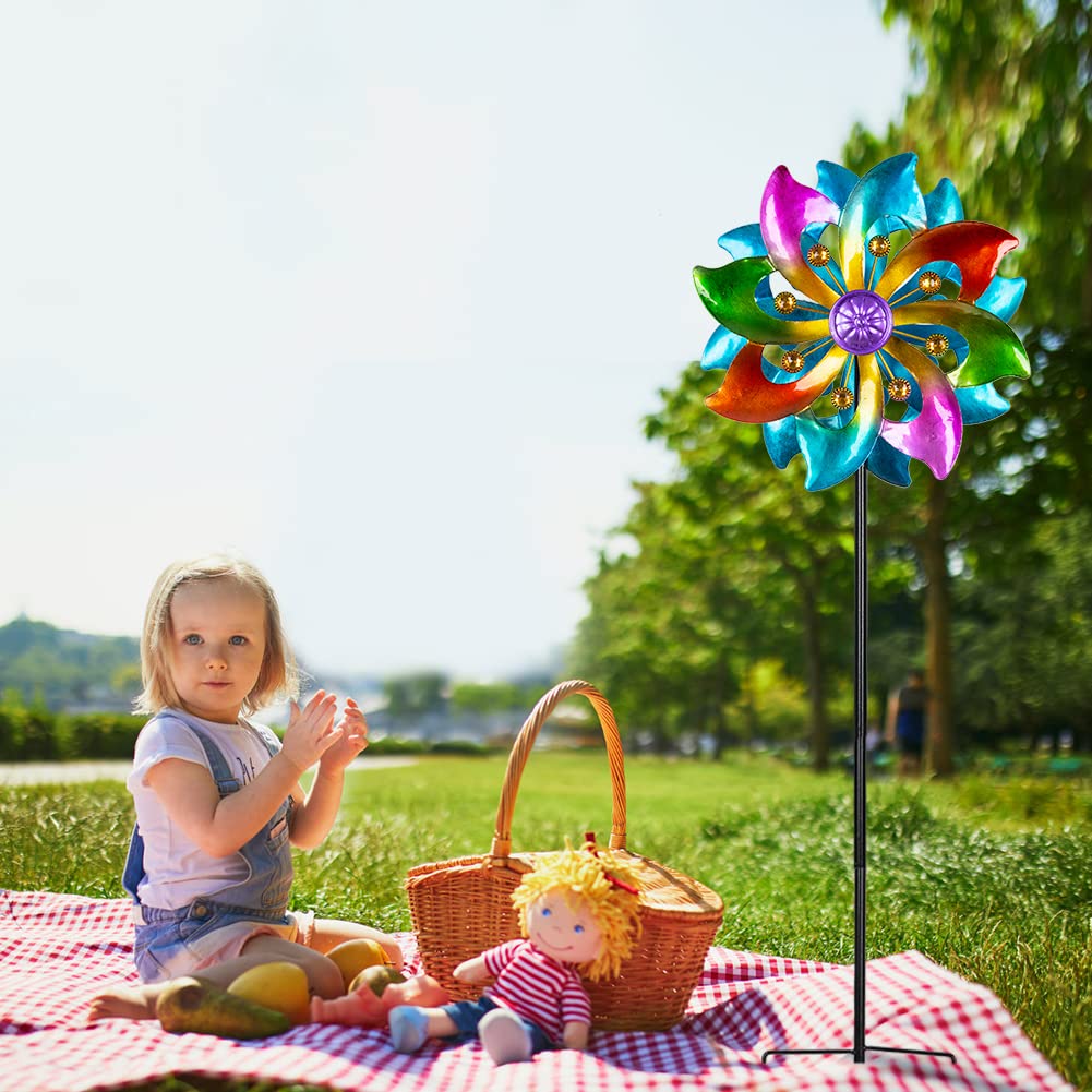 DREAMYSOUL wind spinner arch stand provides extra stability in windy days.