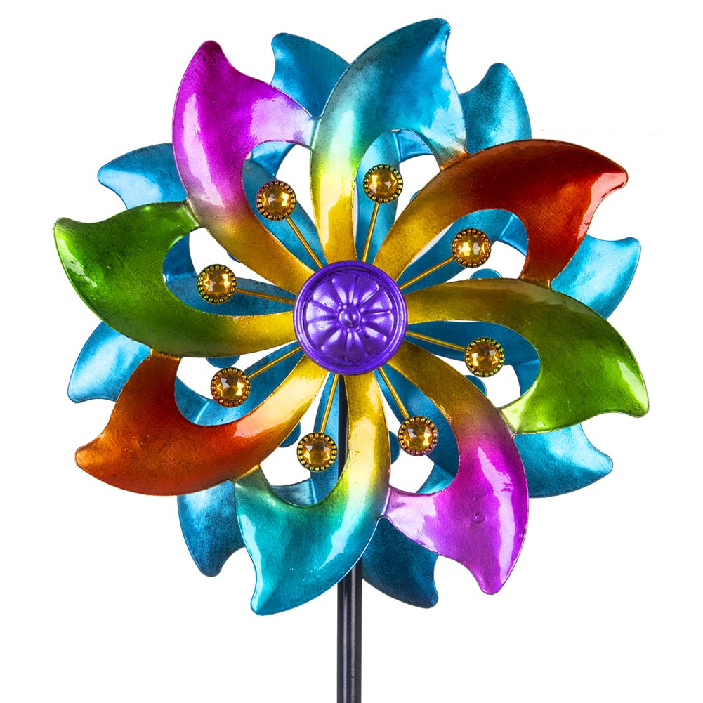 DREAMYSOUL wind spinner blades colorful add vibrant curb appeal to your garden.