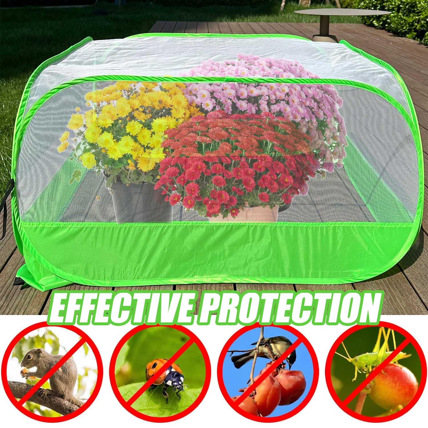 DredQcco Dense mesh allows light and water to reach plants while blocking wildlife