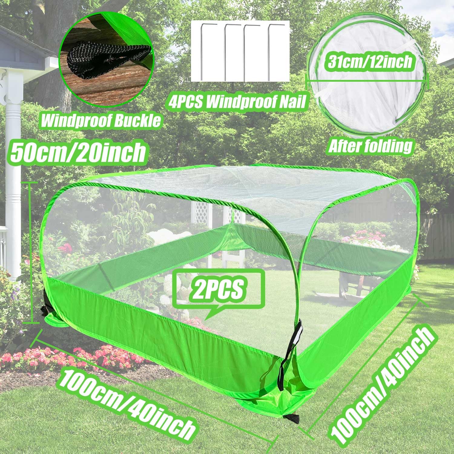 DredQcco Pop Up Plant Cover ready for quick install in seconds