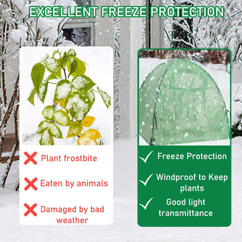 DredQcco small plant protection cover helps protect potted plants during chilly nights.