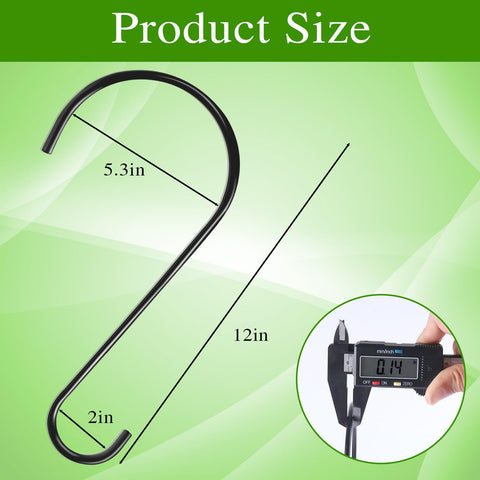 Dreecy large S-hook holds a plant pot on a balcony.