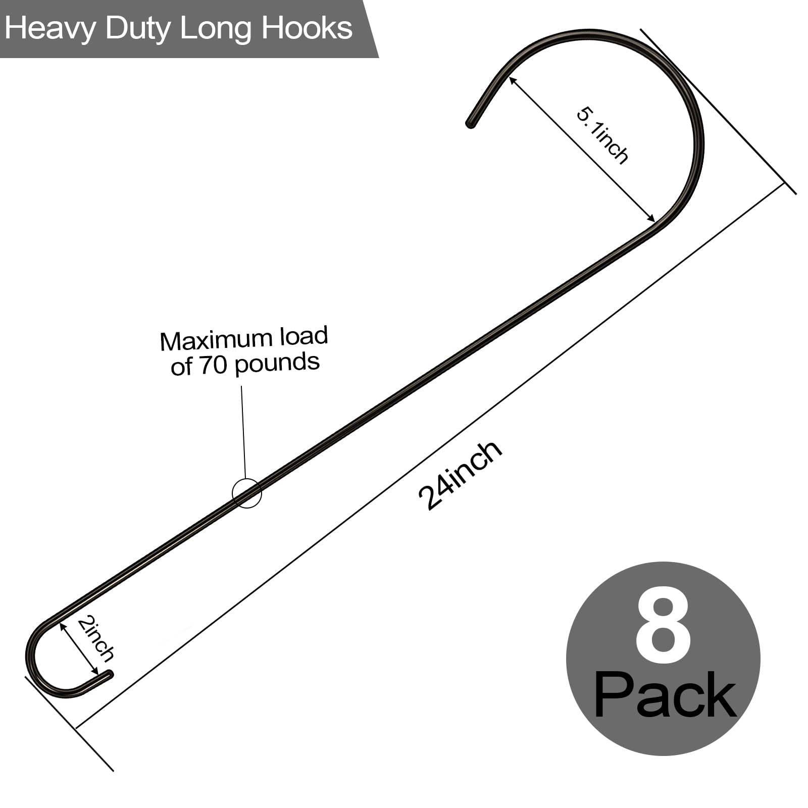 Dreecy 24in plant hanging hook keeps pots visible and reachable.